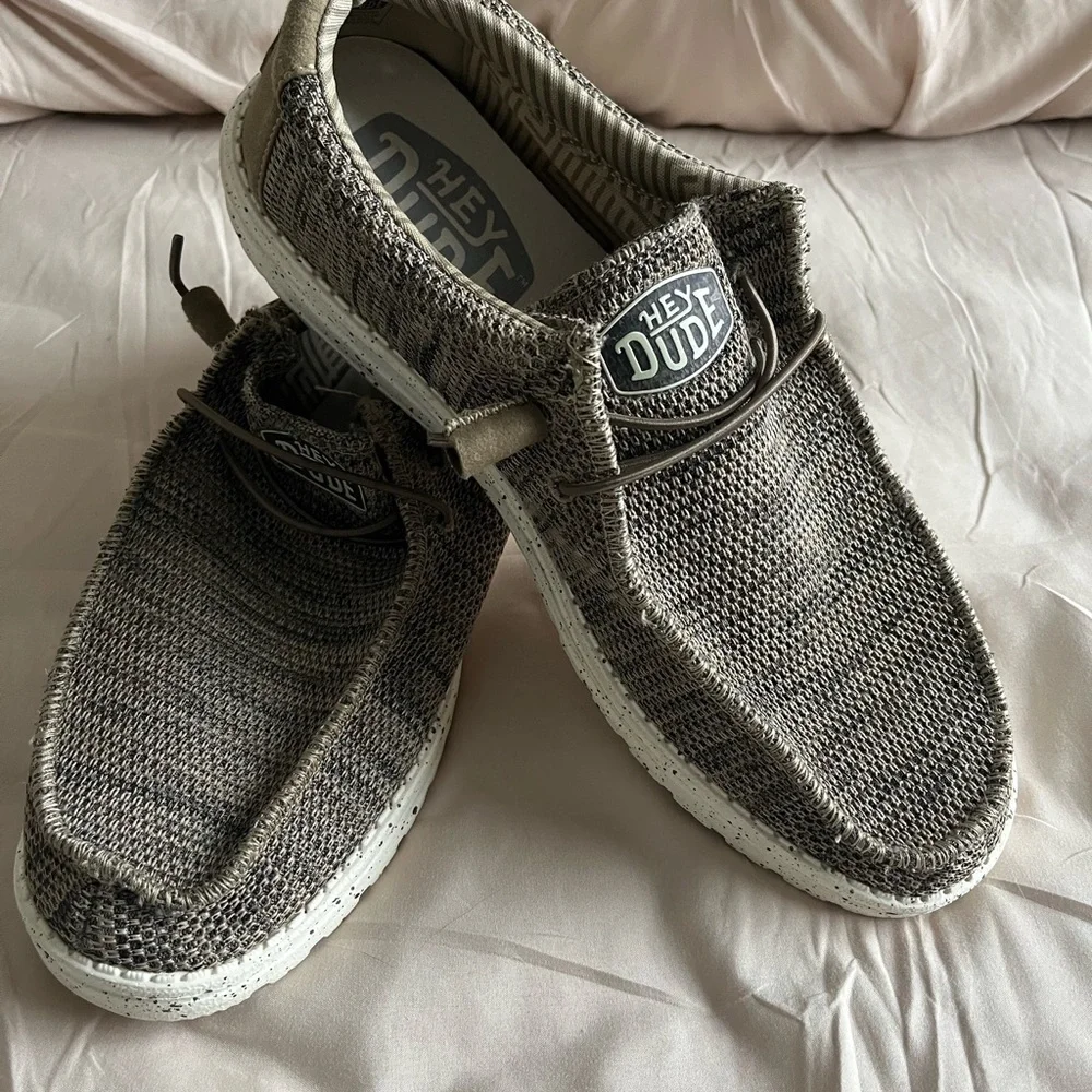 Hey Dude Men's Brown Knit Loafers